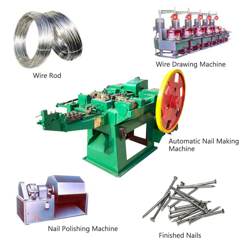 Automatic iron steel wire nail making machine manufacture