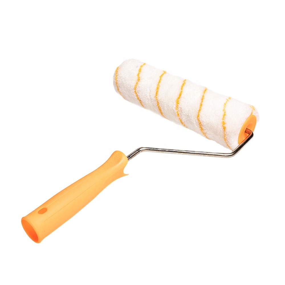 decorative base tool polyester plastic handle textured oil paint roller brush