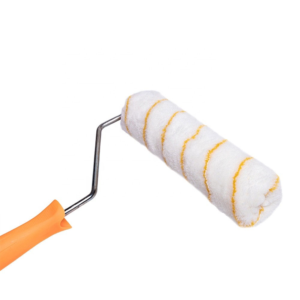 decorative base tool polyester plastic handle textured oil paint roller brush