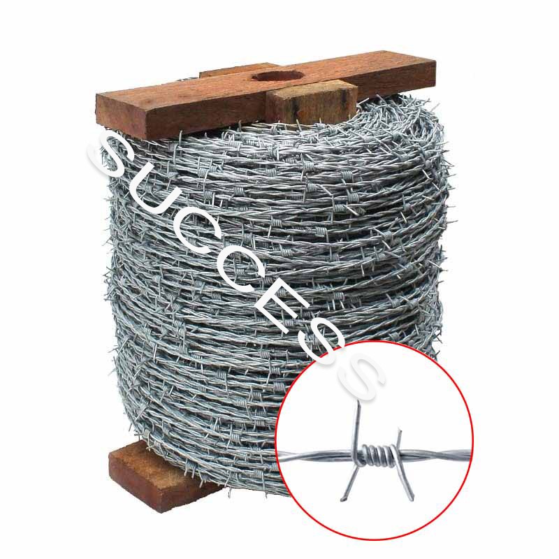 2mm thickness 125mm distance galvanized wire twisted barbed wire