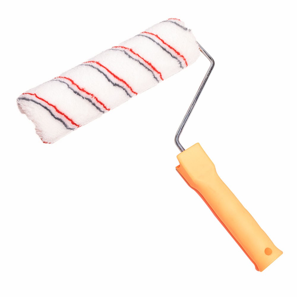long lasting painting tool 4 inch white microfiber roller refill plastic handle paint roller brush