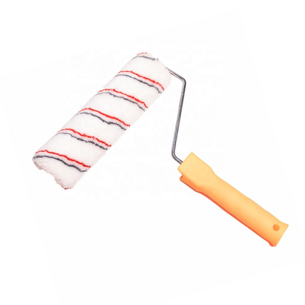 long lasting painting tool 4 inch white microfiber roller refill plastic handle paint roller brush